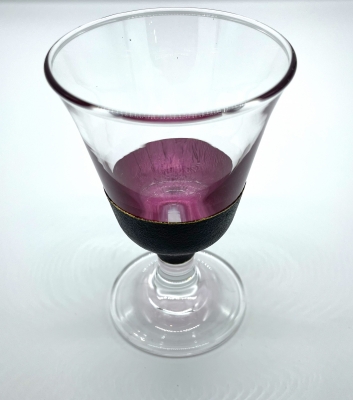 うるしの冷酒グラス　極薄丸形　紫
